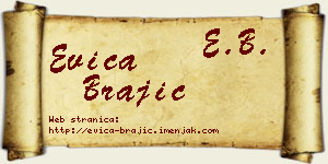 Evica Brajić vizit kartica